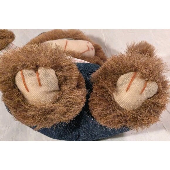 Soft Things Bear Plush Teddy Freckles Jeans Stuffed Animal Overalls Country Vtg - Picture 6 of 14